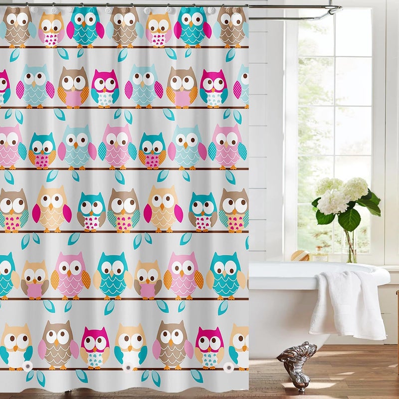 TIKABC Shower Curtain Liner, 4G PEVA Shower Liner, Plastic Waterproof Shower Curtains, 72x72 inch with Grommet Holes 3 Magnetic Weights - Image 1